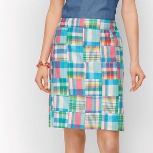 Talbots Multicolor Patchwork A-Line Skirt - Size 6P - EUC